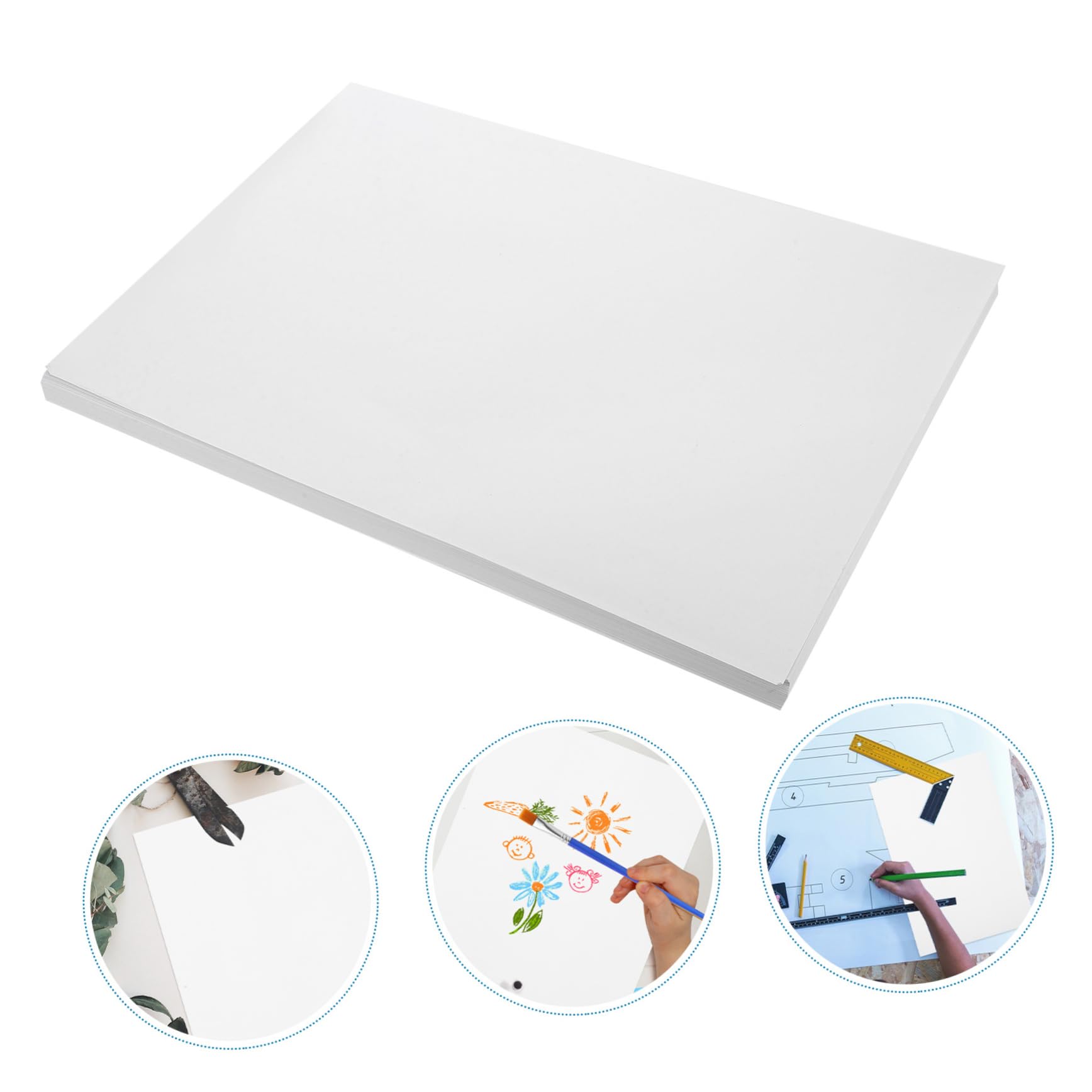 Skizzenpapier für Erwachsene 100 Blatt Zeichenblock Weiß | Architekturpapier, für Markerzeichnungen und Aquarellmalerei, für Technische Skizzen und Kreative Arbeiten