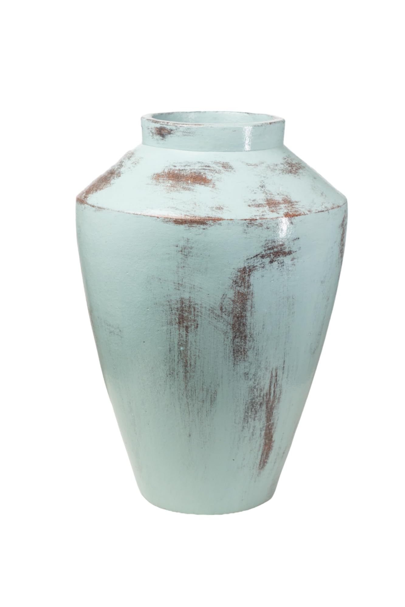 Jarron Terracota Azul vase en terre cuite bleu artisanale haut de gamme