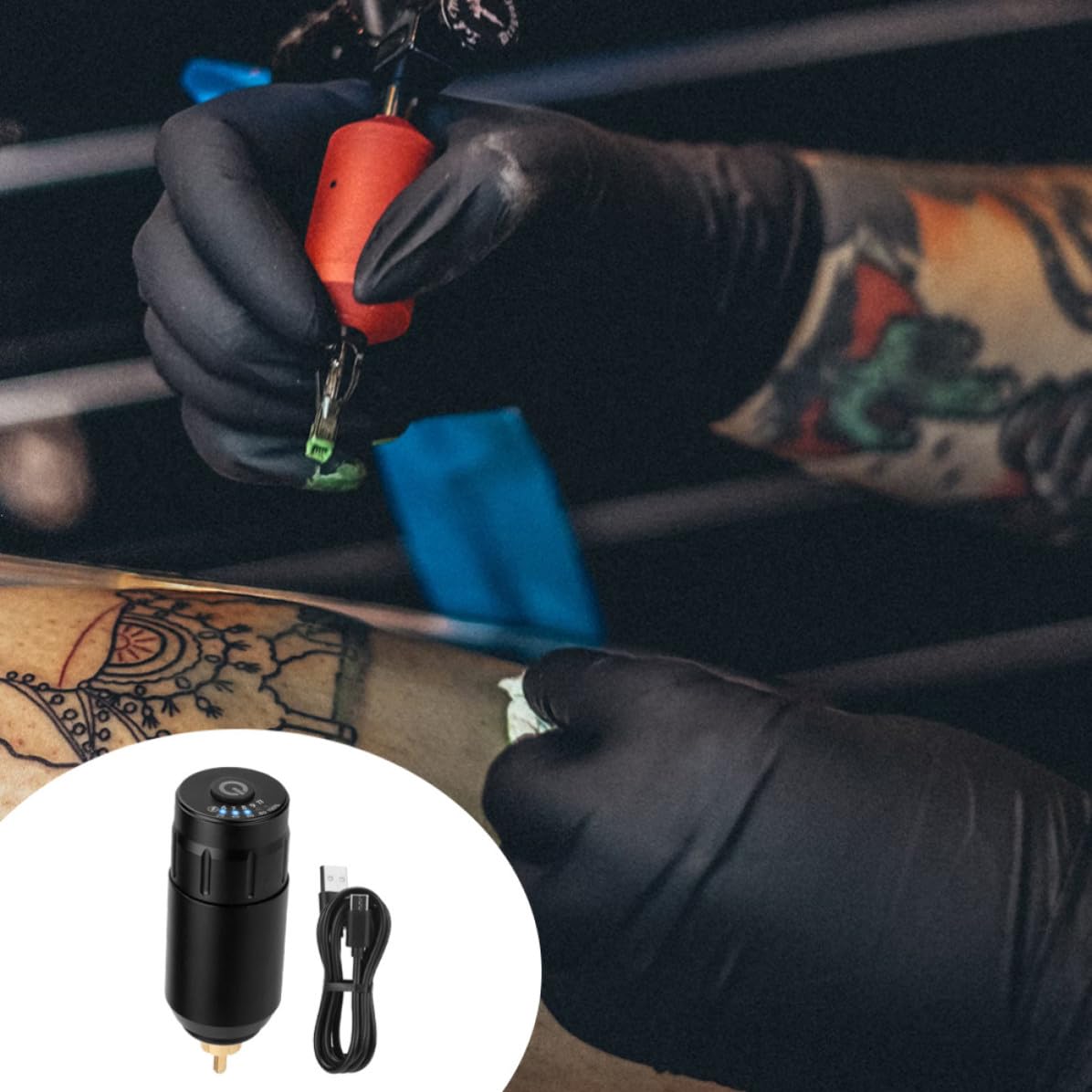 Regulador de Voltaje para Tatuajes Inalámbrico Pantalla Digital