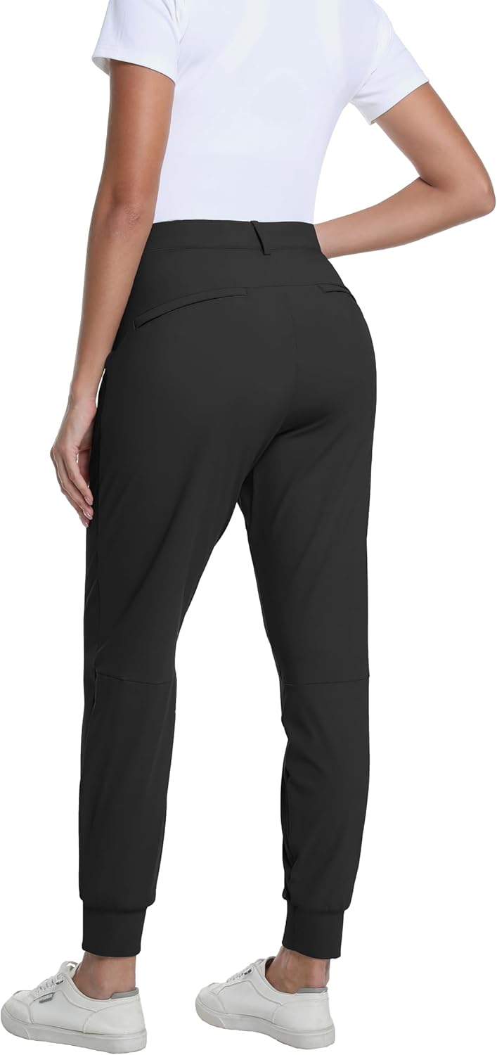 Women's Golf Joggers Pants with Belt Loops Stretch Travel Work Slacks Business Ankle Dressy Casual Sweatpants - Image 5