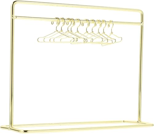 Miniatura 1 de Toddmomy 1 juego de mini perchero para muñecas, mini colgador de ropa para muñecas con perchas de metal en miniatura para muñecas, armario de