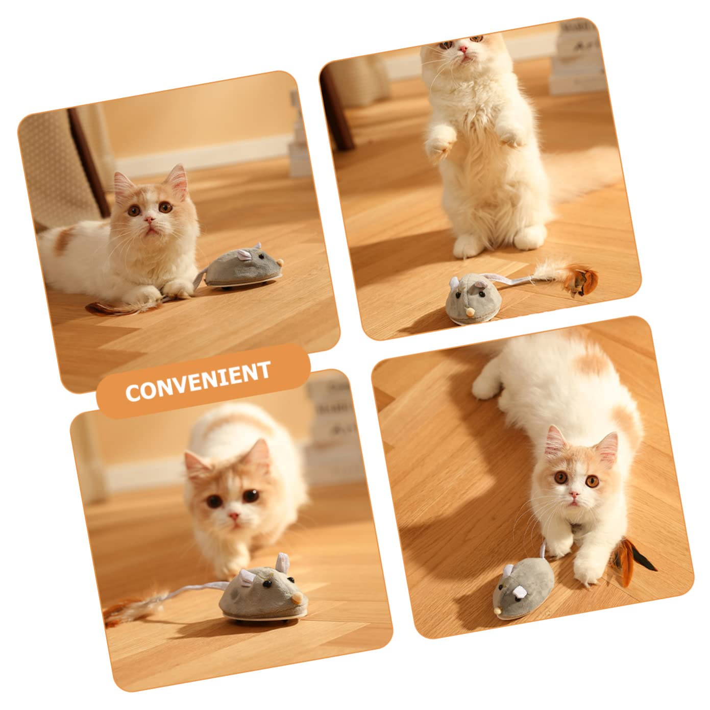 Mipcase 4stücke Elektrisches Katzen Spielzeug Interaktive Mit Plume Für Katzen Stimuliert Jagdinstinkte Förderst Bewegung Und Unterhaltung Für Kätzchen