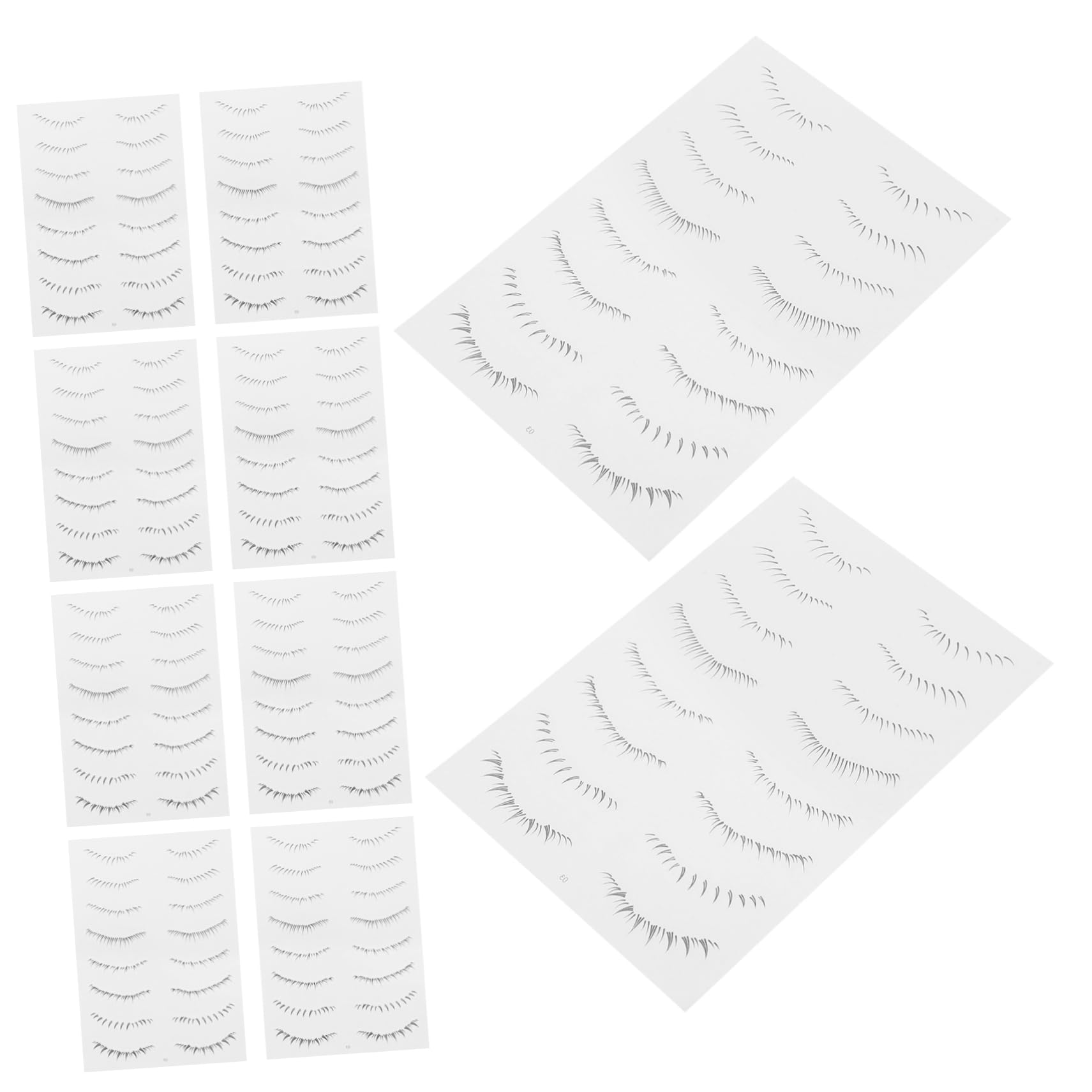 PartyKindom Lashes Set 10 Sheets Lower Eyelash Stickers Fake Eyelash Decal Easy Application Makeup Stickers