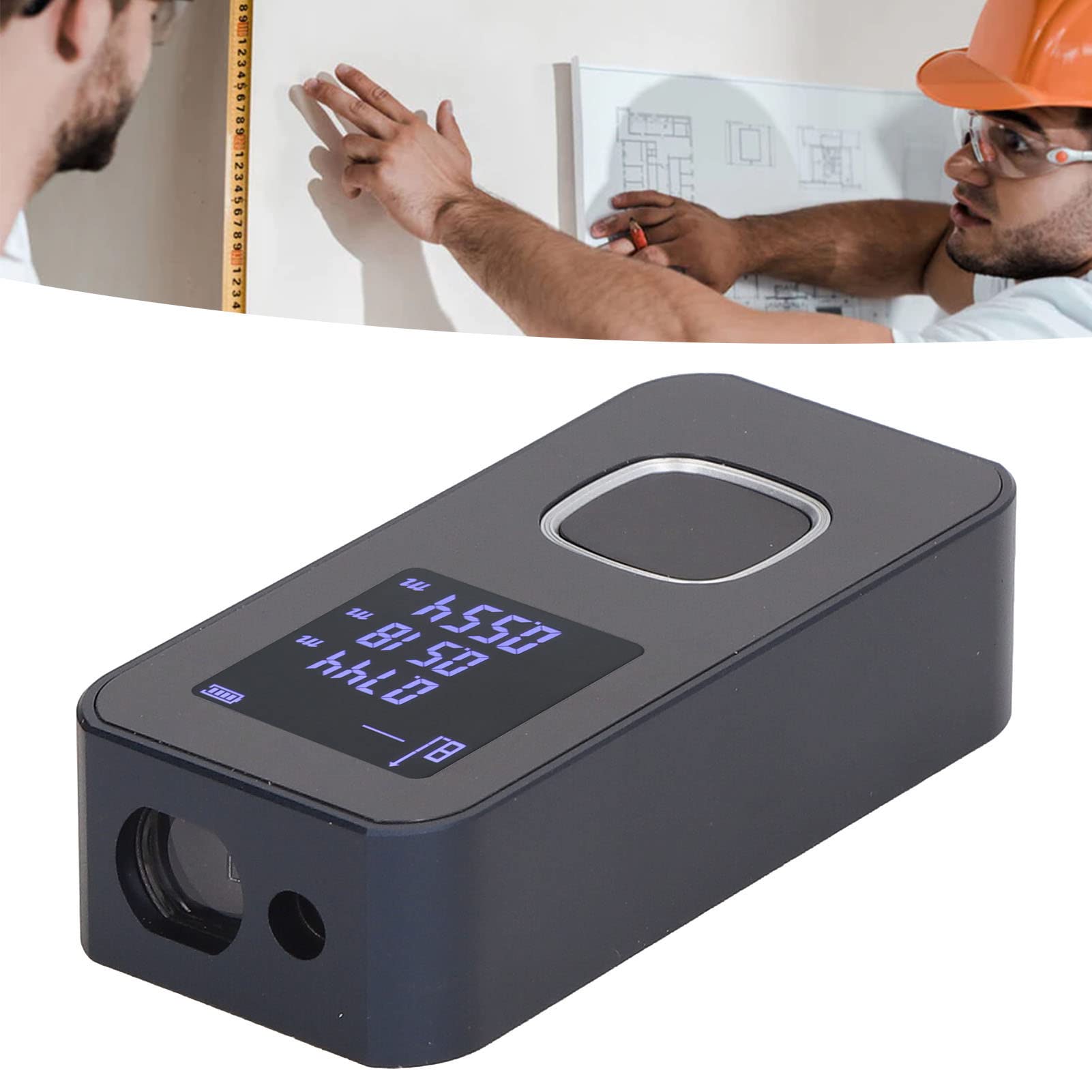 Medidor de Distancia Láser Medidor Láser de Mano Telémetro Portátil 50 M Aleación de Aluminio Alta Precisión 99 Almacenamiento de Datos Detección de Luz Dual con Batería I