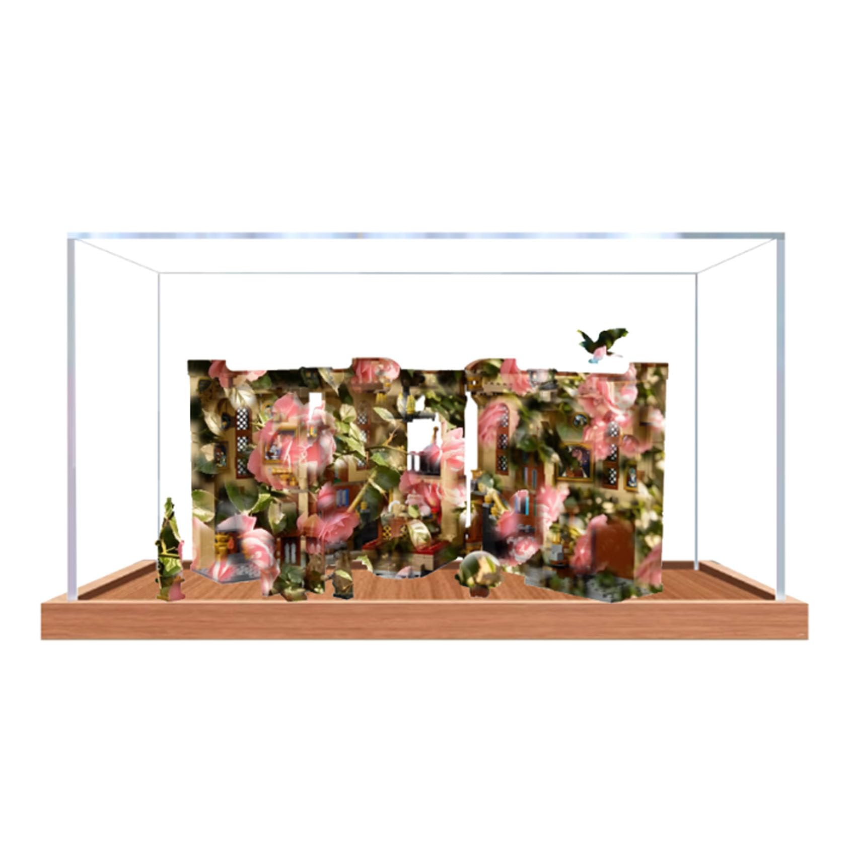 Acrylic Display Case for Le-go 76478 Bookshelf Model, Dustproof Display Box (display box only) (StyleB 3mm)