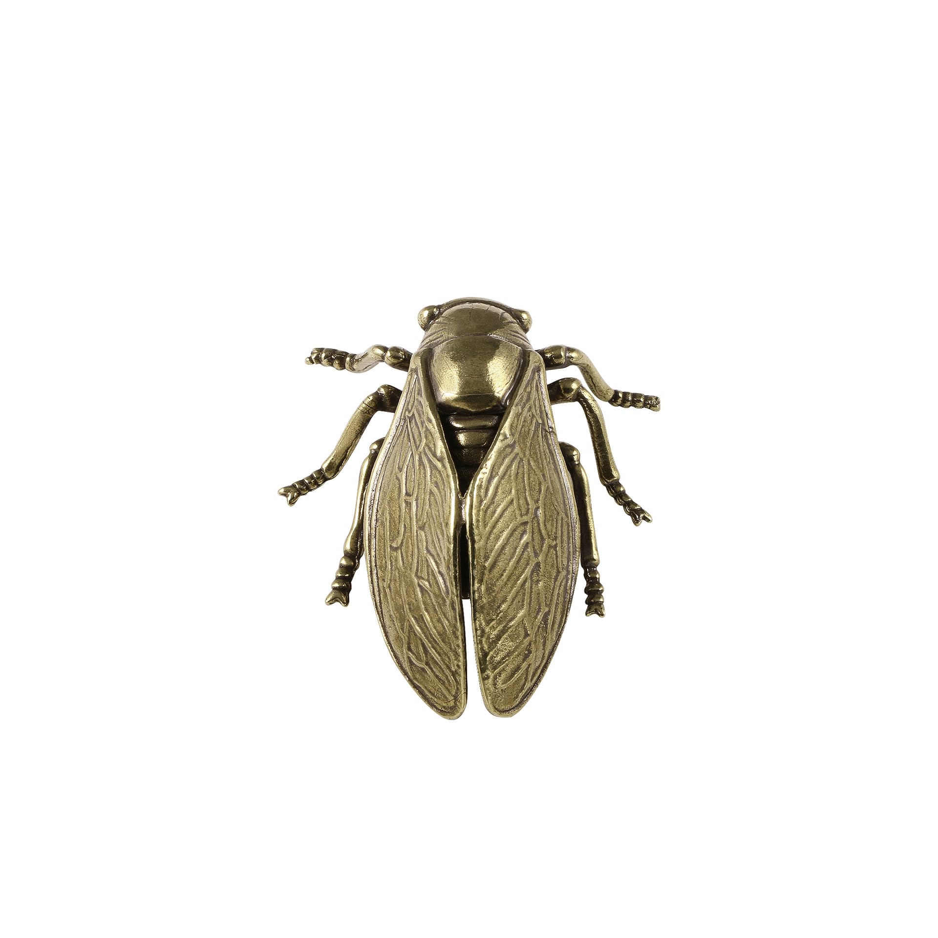NGDFGR Brass Fun Cicada Figurines,Metal Animal Insect Statue Sculpture Desktop Ornament Home Sand Table Decor Accessories