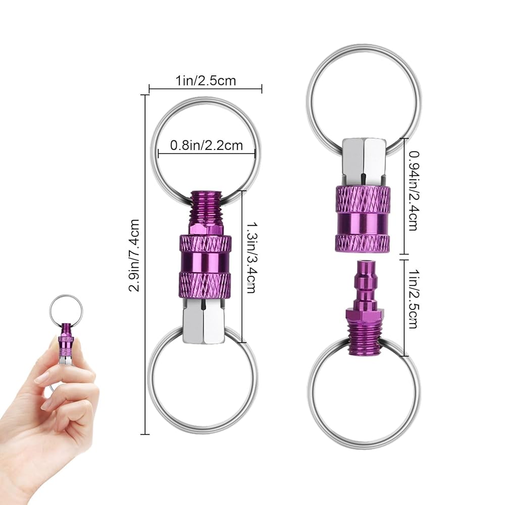 Linkstyle Quick Release Keychain, Aluminum Alloy Detachable