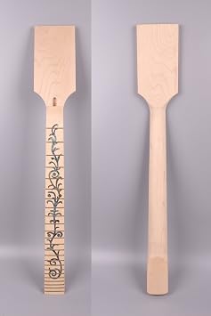 Yinfente Electric guitar neck 24 fret 25.5 inch Maple wood Tree of Vine Inlay guitar replacement Paddle Head DIY guitar necks Floyd rose locking nut style