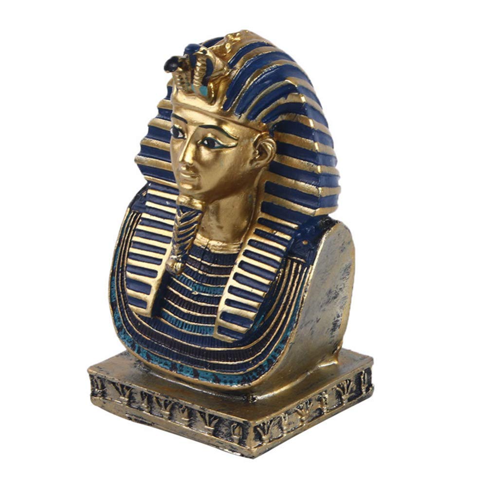 Ancient Egypt Figure Jojolion Egyptian Pharaoh Statue Resin Egyptian King Tutankhamun Figurine Ancient Egypt Sculpture Figure Desktop Ornament for Home Office Decor Resin
