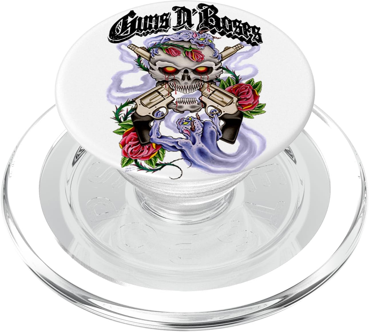 Guns N' Roses Official Guns N' Demons Purple Smoke PopSockets MagSafe PopGrip for iPhone