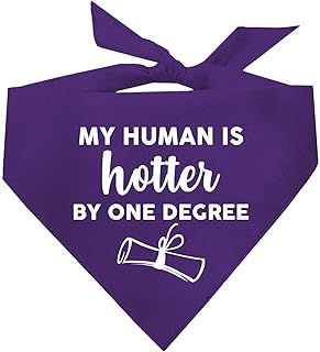 My Human is Hotter by One Degree Graduation Class of 2023 Dog Bandana (437 Purple, One Size)