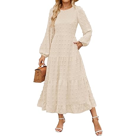 Women's Floral Fall Maxi Dress 2024