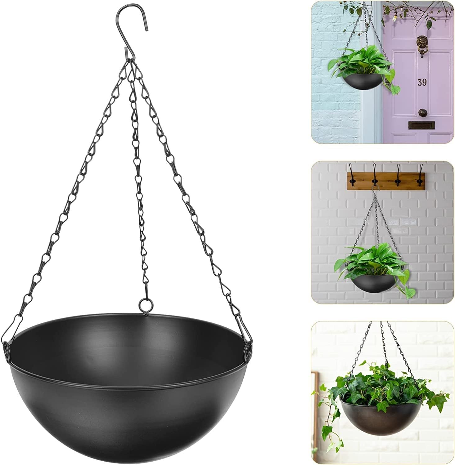 Wisząca donica balkonowa rośliny powietrzne żelazna sztuka wisząca doniczka Chlorophytum doniczka na zewnątrz balkonowy kosz na kwiaty uchwyt Bonsai