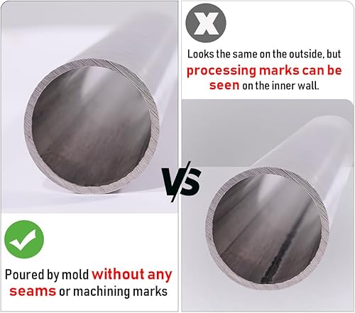 Miniatura 3 de Eoiips Tubo de acero inoxidable 304 de 34" OD, 5.9" de longitud, 4 piezas