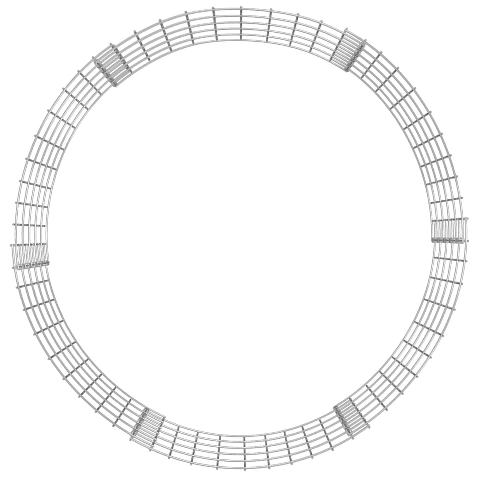 Gabionen-Hochbeet, Kräuterspirale, Hochbeet Im Garten, Pflanzkübel, Pflanzsteine, Rund Verzinkter Stahl Ø100x50 cm