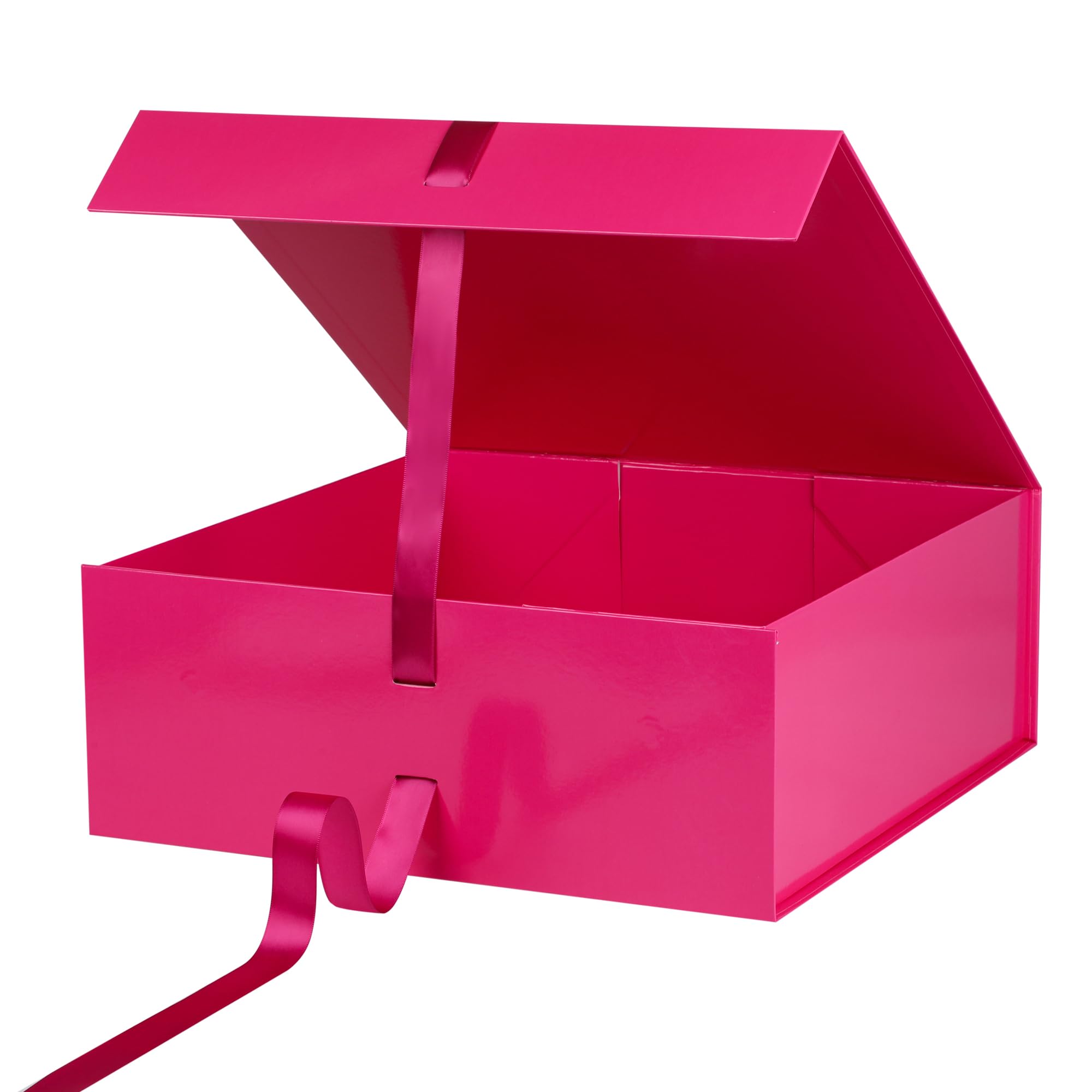 OEMVALATY Boîte cadeau magnétique rose 45,7 x 45,7 x 15,2 cm avec couvercle et ruban pour cadeaux, mariage, Noël, Halloween, anniversaire