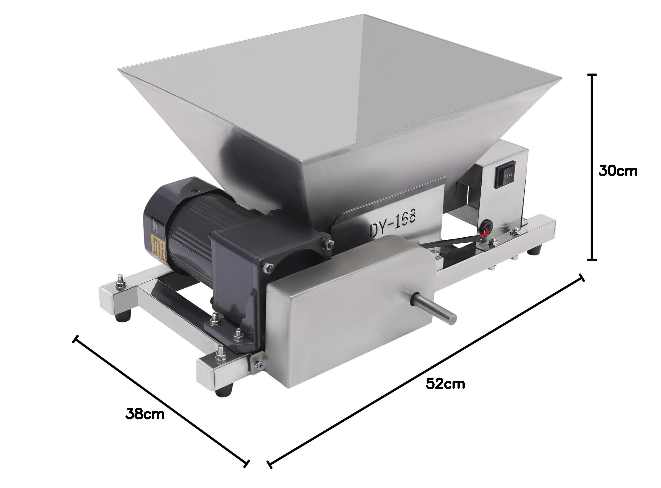 4L Obstmühle Elektrisch, Edelstahl Traubenmühle Obsthäcksler Maischemühle, 60W Motor, 44 lbs/h Kapazität, Kommerzielle Fruchtbrecher Obst Brot Brauner Zucker Brechmaschine