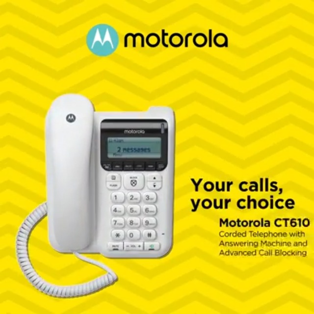 Amazon.com: Motorola Voice CT610 Corded Telephone with Answering