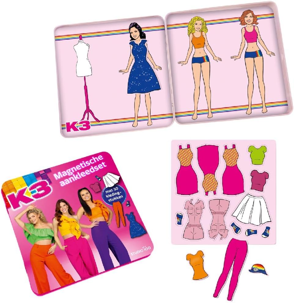 Studio 100 K3 Magnetic Dressing Game - Magnetic Game for Children