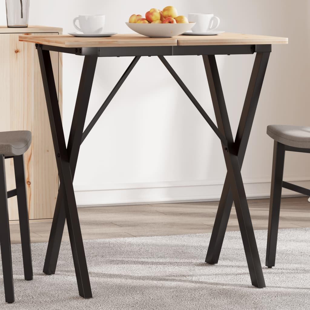 vidaXL Patas de Mesa de Comedor Estructura X Acero 60x40x73 cm, Pata de Mesa Auxiliar, Pata de mesita Auxiliar, Pata de Mesa de Metal