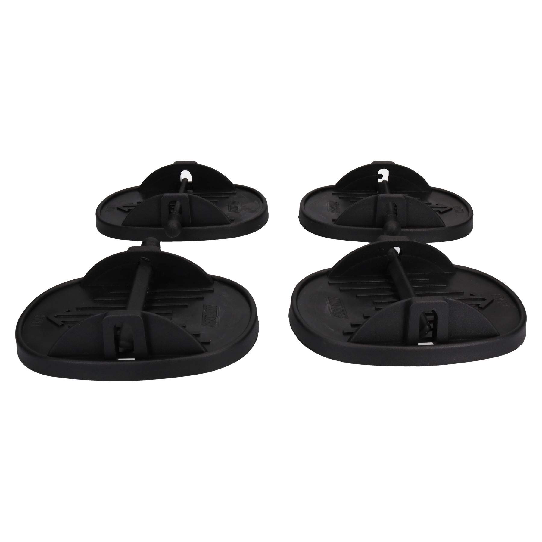 4 Pièces Caravan Jack Pads - Coussinets De Cric Caravane Avec Goupilles - Empêche L'Enfoncement Sur Sol Mou - Noir