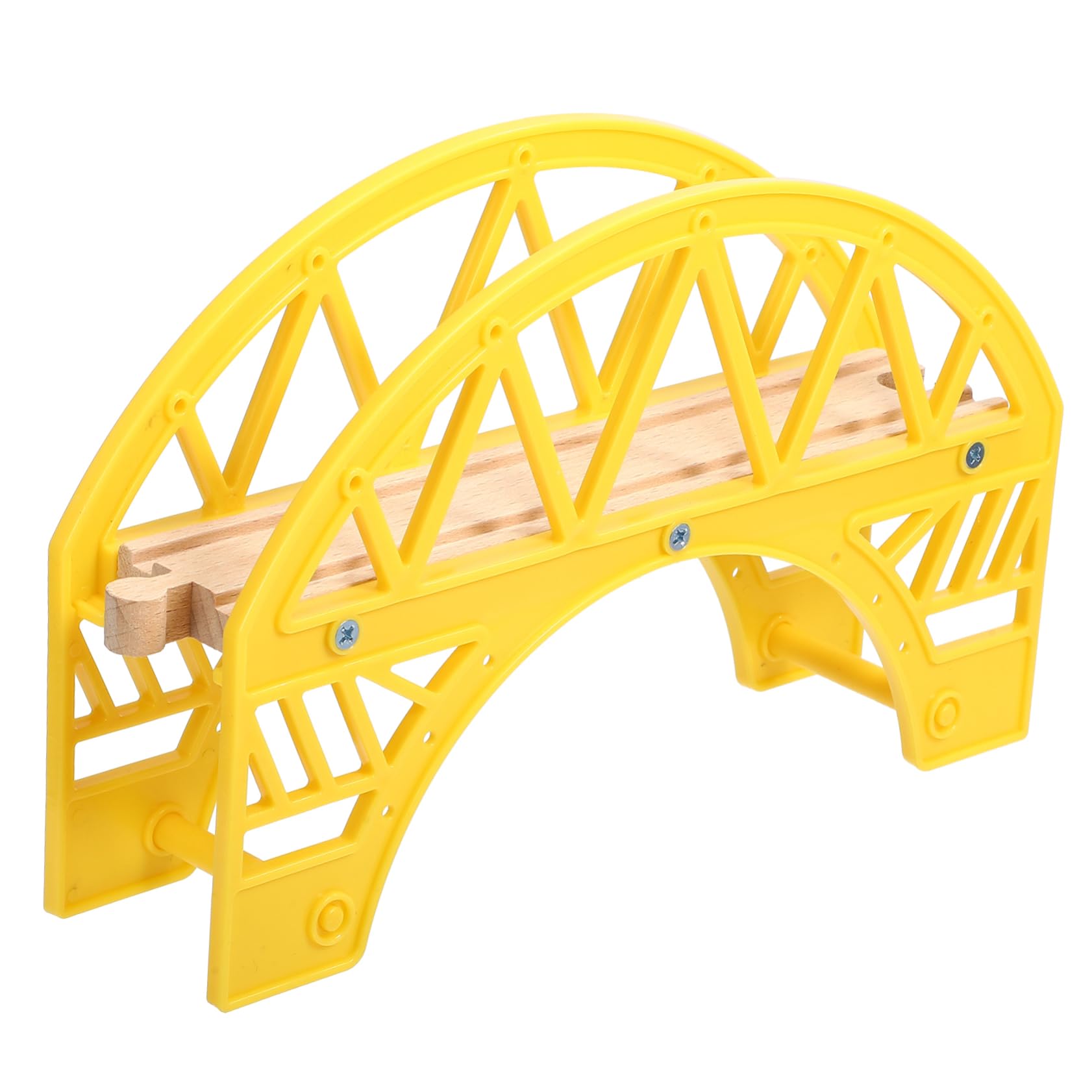 Alasum Train Track Extensions for Boys and Girls Wooden Railway Scenery Toy Railroad Bridges Layout Pieces