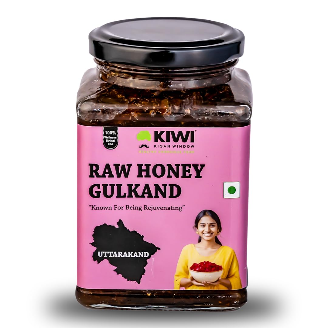 KIWI (Kisan Window) Damas Rose Honey Gulkand- 500g | 100% Pure with No Artificial Flavour | Sun Cooked Damas Rose Petals and Rock Sugar | No Added Refined Sugar | Rose Petal Jam- 500g (B0D9DBP3FF) Amazon Price History, Amazon Price Tracker