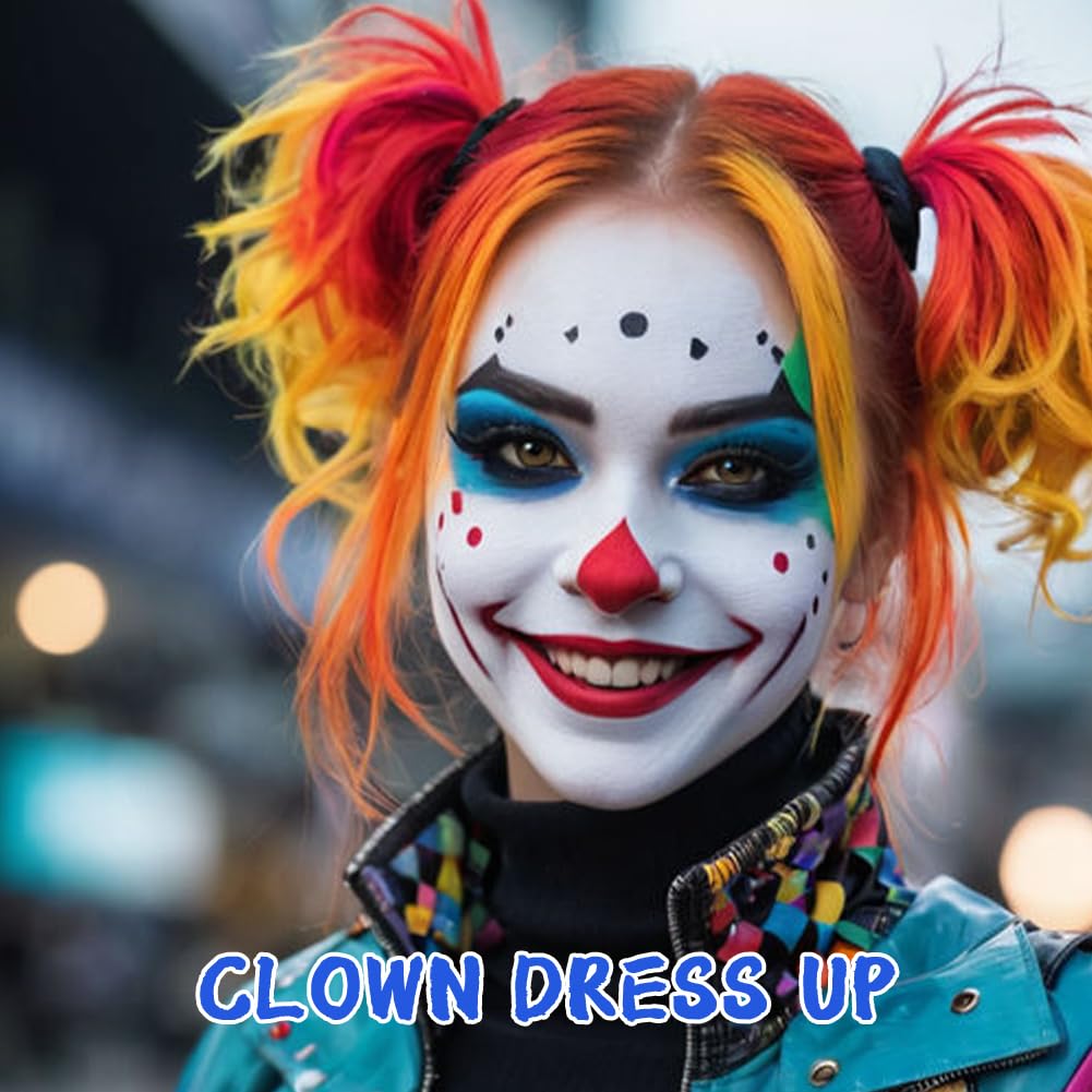 AOOWU Makijaż na Halloween, 6 kolorów, farba do ciała, Halloween, makijaż dla dzieci, zestaw do makijażu twarzy czaszki, karnawał, zestaw do makijażu SFX, zombie, wampira, cosplay, 10 g
