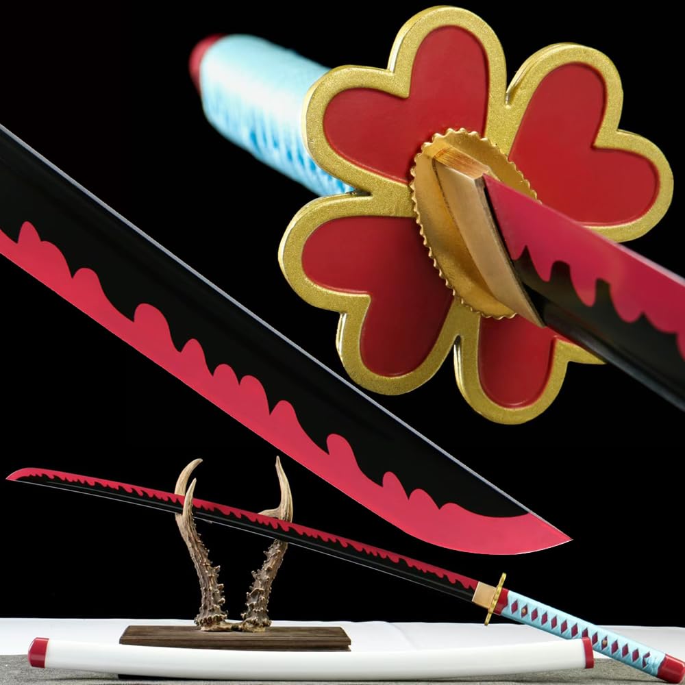 HERO SWORD Japanese Anime Sword, Hand Forged 1045 Carbon Steel Samurai Katana, Full Tang Handmade Japanese Sword, Sharp Practical Katana, Demon Slayer Sword