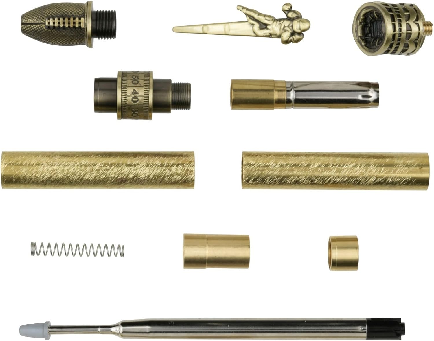 Penn State Industries PKFBALLAB Football Twist Ballpoint Pen Kit Woodturning Project (2pack in Antique Brass)