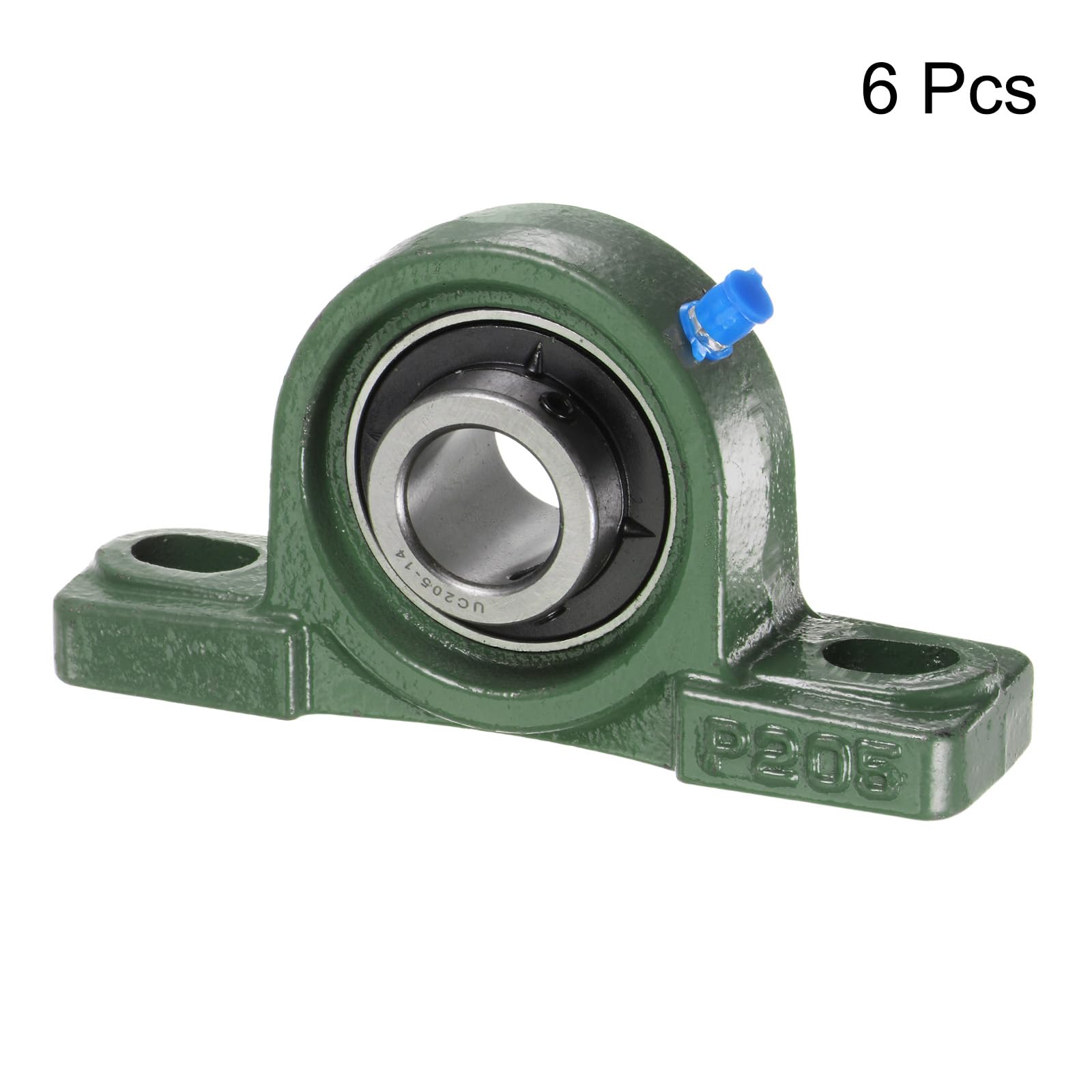 sourcing map 6 pz UCP205-14 Cuscinetto a blocchetto di cuscino 7/8 pollici Foro Solido Ghisa Base Montato Cuscinetto Inserto Cuscinetto Cuscinetto Auto-allineamento