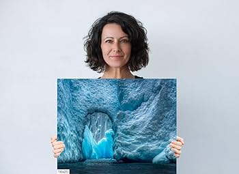 Amazon.com: Antarctic Blue Ice Canvas Wall Art - Beautiful Polar