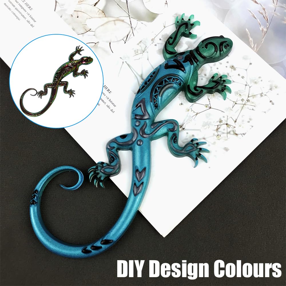 Lizard Epoxy Resin Molds Lifelike 3D Gecko Silicone Mold Durable Lizard Gecko Resin Molds DIY Craft Casting Mold for Home Office Wall Hanging Desktop Cabinets Decor - Image 4