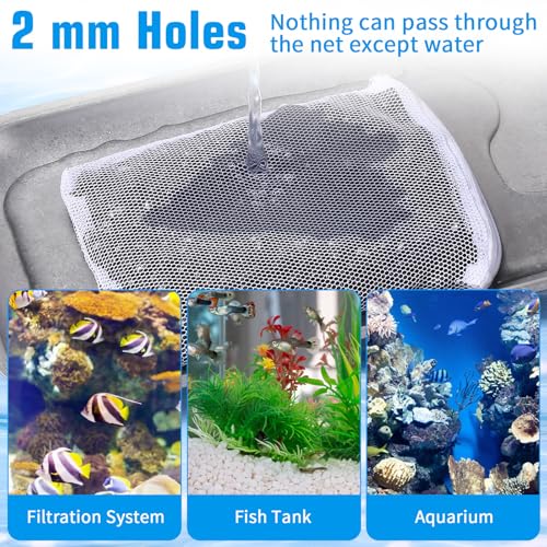 Image of CIATBYYJ 10Pcs Filter Media Bags for Aquarium, Resuable Filter Media Bag, Durable Mesh Aquarium Fish Bags, Mesh Filters Bag with Zipper for Activated Carbon, etc (6 inch x 4 inch)