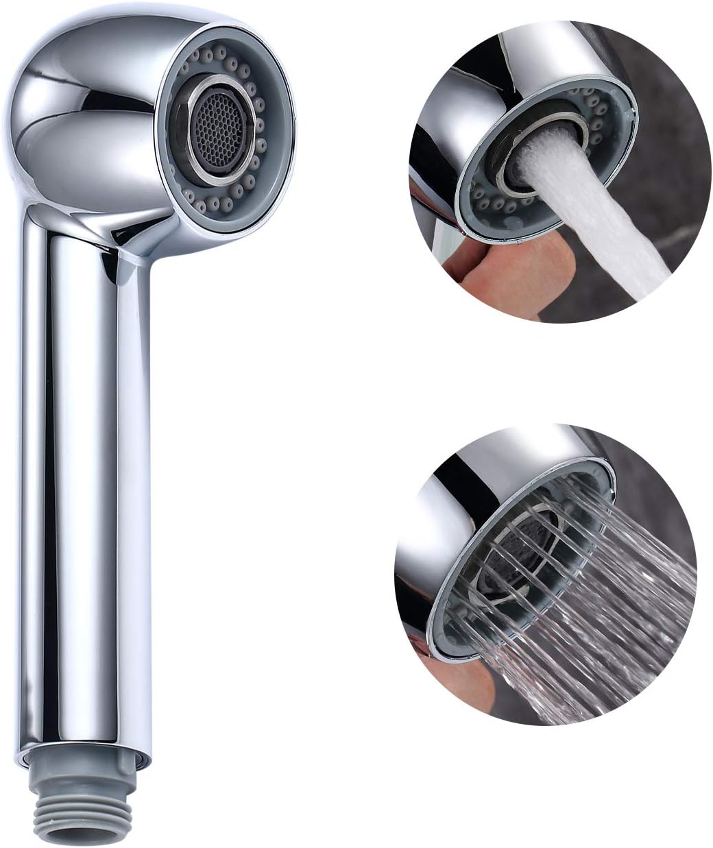 Spare Replacement Tap Sprayer Head Faucet Pull-Out Spout for Kitchen Bathroom Sink Tap Mixer Tap Chrome Finish Bath Spout Shower Head (Silver)