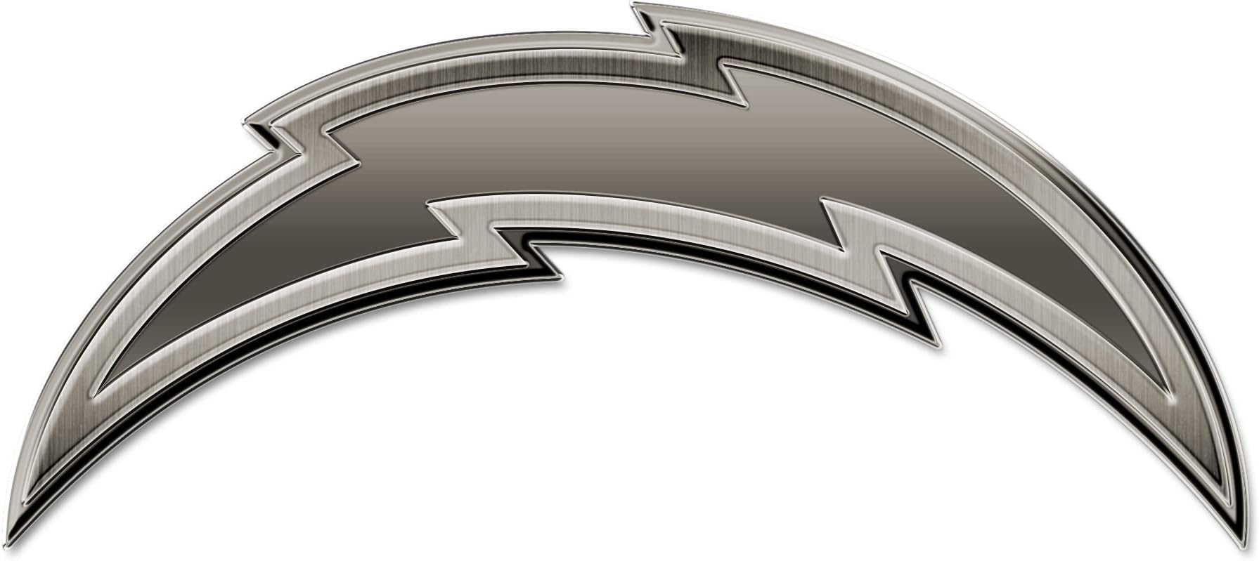 Rico Industries NFL Los Angeles Chargers Antique Auto Emblem Antique Nickel Auto Emblem for Car/Truck/SUV