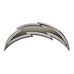 Rico Industries NFL Los Angeles Chargers Antique Auto Emblem Antique Nickel Auto Emblem for Car/Truck/SUV
