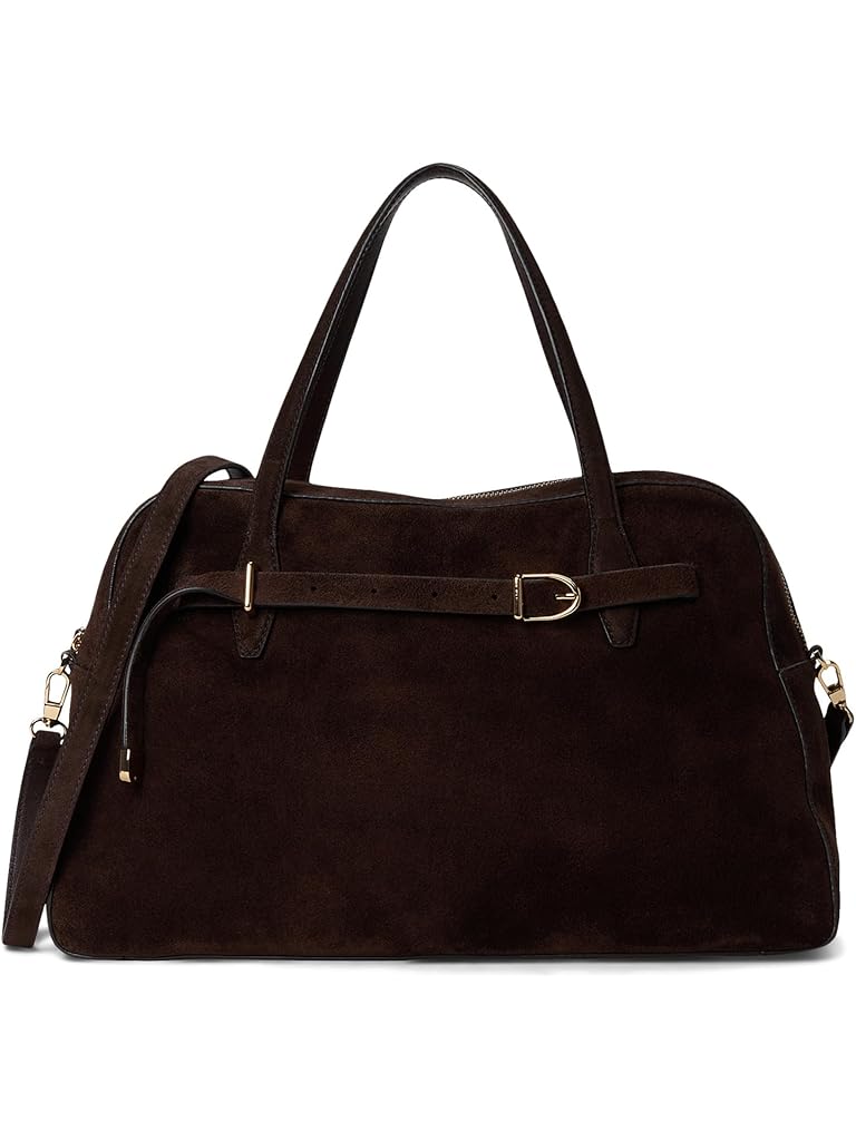 Brown Madewell Suede Lg Belted Satchel