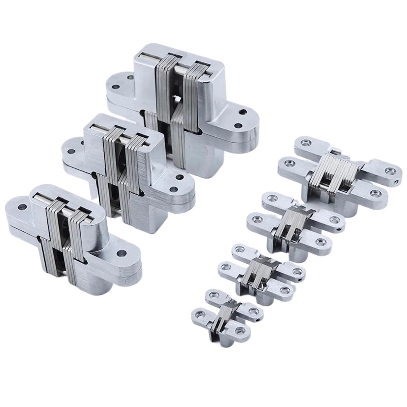 Kdhcvkz Silver 1Pcs Hidden Hinge Stainless Steel Wooden Door Hinge