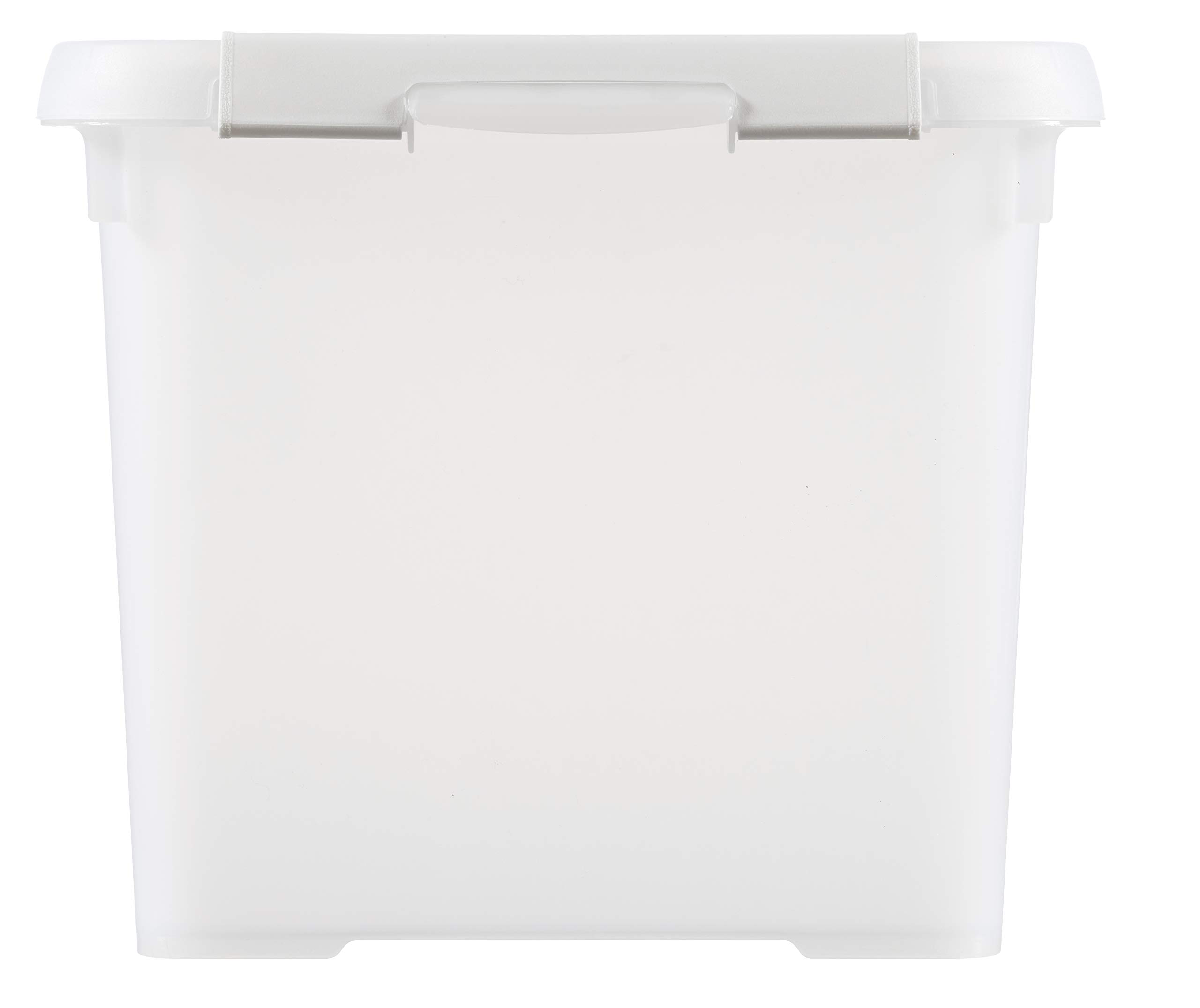 Curver KETER Boite Handy Plus 20L - Boite de Rangement Multifonction - Plastique 100% Recyclé - avec Système de Fermeture Rapide - pour Stocker Tout Type de Choses - 29x40x25cm - Blanc