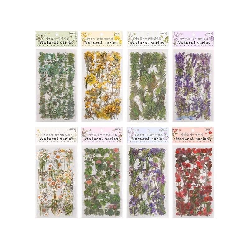 Vintage Floral Stickers Pack, 8 Themed Botanical Flower 24 Sticker Sheets for Journaling, Scrapbooking, Bullet Journals, Planners, DIY Crafts & Aesthetic Stationery Decor (Natural S)-picture-10