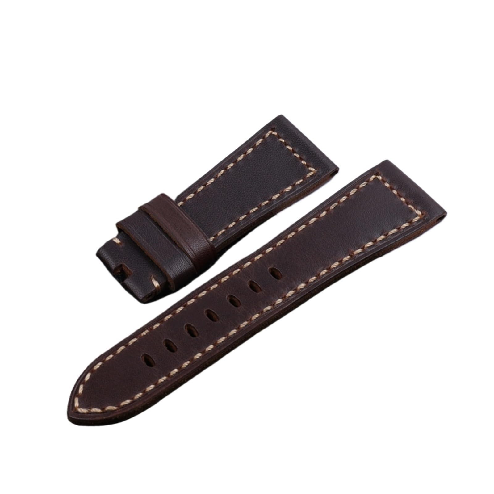 FYXT Cinturino for orologio in vera pelle Crazy Horse retrò italiano con fibbia ad ardiglione, 26 mm