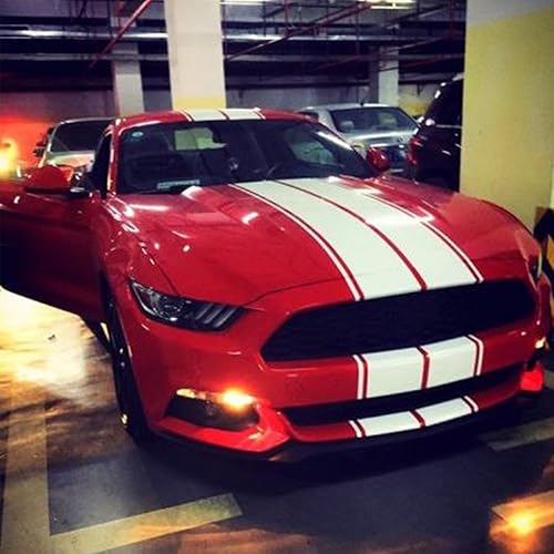 Miniatura 7 de Ajuste universal para todos los coches, 1 juego3 pares de calcomanías de vinilo de carreras de rayas para decoración de coche, guardabarros, capó,