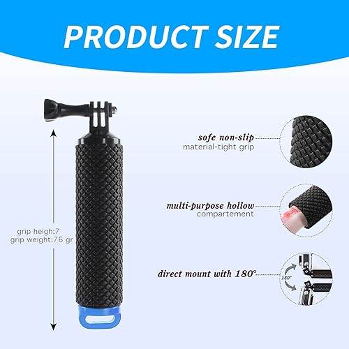 Miniatura 3 de Gopro Stick - Palo flotante impermeable con agarre de mano para esnórquel, bajo el agua, para buceo, selfie, compatible con Go Pro Hero 11, 10, 9,