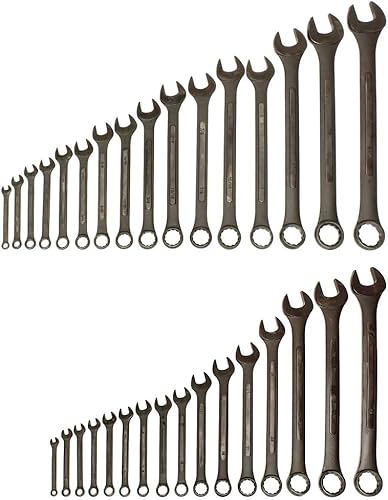 Miniatura 3 de Juego de llaves métricas y estándar - Juego de llaves combinadas de 32 piezas métricas y SAE