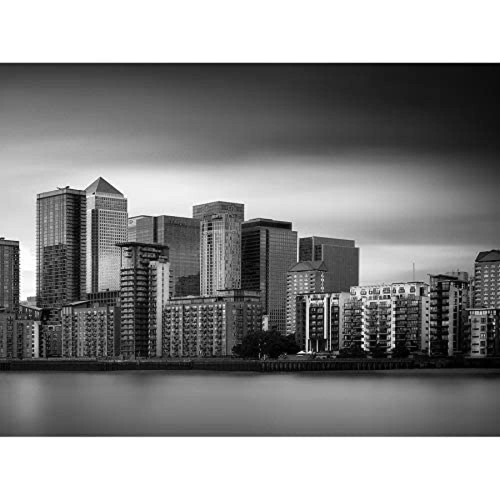Artery8 Warby City Skyline Canary Wharf London Photo Unframed Wall Art Print Poster Home Decor Premium