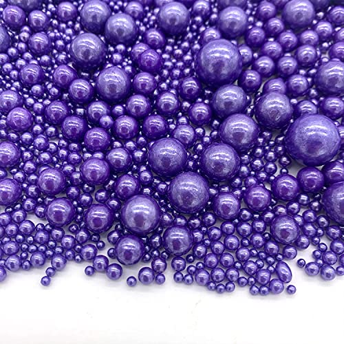 Pearls Sprinkle Mix - Edible Sprinkles - Edible Pearls - Wedding Sprinkles - Pearl Sprinkles - White Sprinkles - Wedding Cake - Pearls 100Gms (Purple)