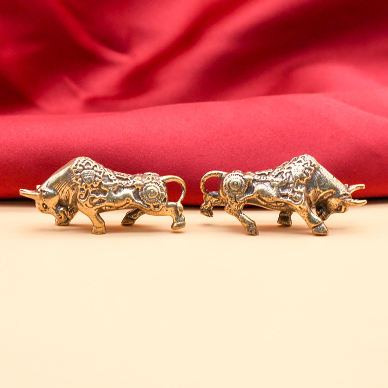 Amazon.co.jp: DTSFHTDAL 真鍮製雄牛の置物 中国の干支の置物