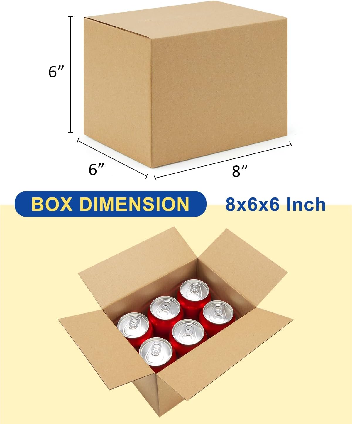 40-pack-small-shipping-boxes-8x6x6, corrugated-cardboard-boxes-for-packaging-small-business, brown-boxes-mailers 8x6x6 inches brown
