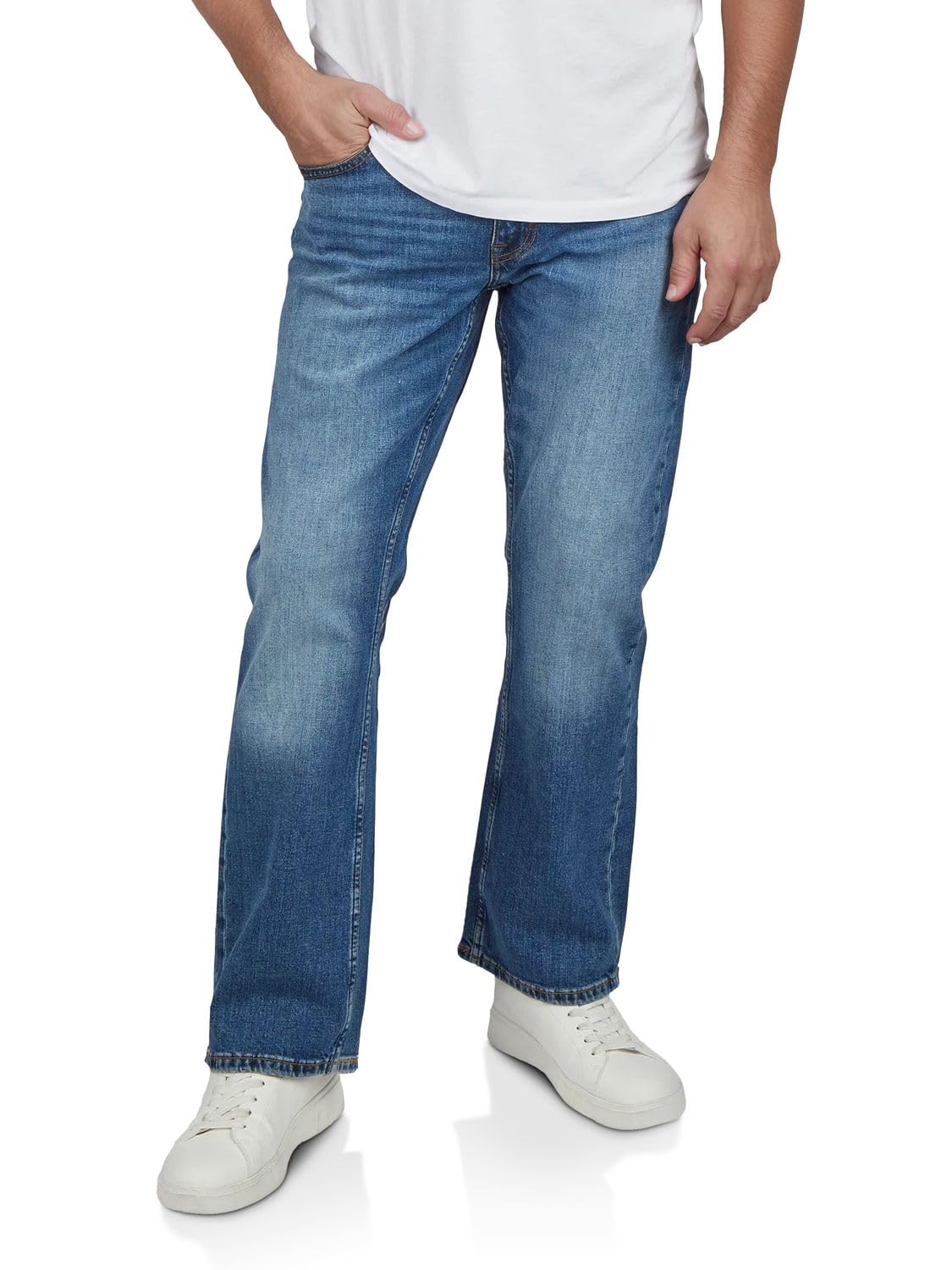 MUSTANG Jeans Herren Stretch Oregon Bootcut Jeanshose Hose Denim Schwarz Blau 30 31 32 33 34 36 38 40 42 44